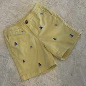 Janie and Jack Elastic Waist Shorts with~ embroidered sailboats